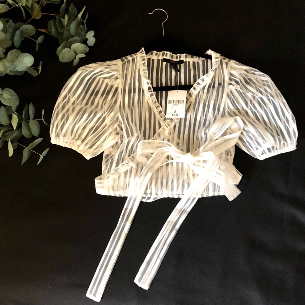 🆕 Sheer White Crop Top